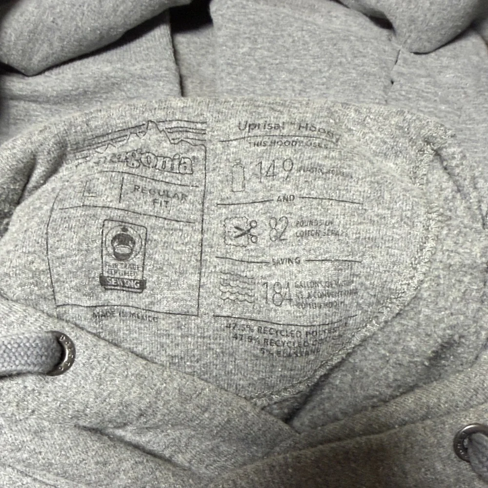Patagonia Gray Hoodie with Colorful Logo - Picture 4 of 5